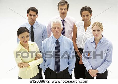 Stock Image - Mixed group business people. Fotosearch
