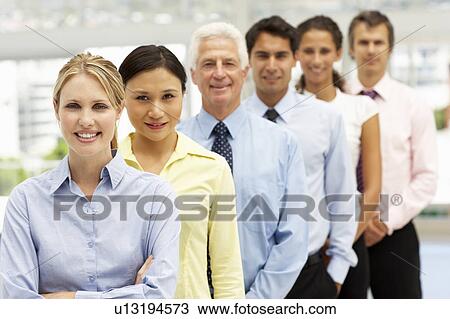 Stock Image - Mixed group business people. Fotosearch