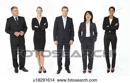 Picture - Mixed group of business men and women. Fotosearch
