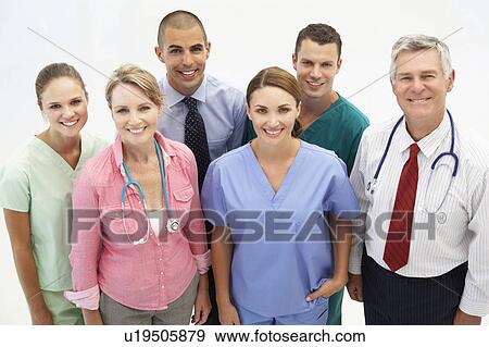 Stock Photo - Mixed group of medical professionals. Fotosearch