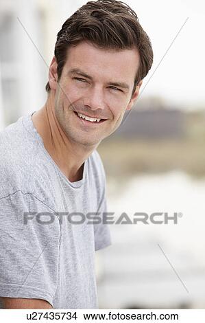 Picture - Portrait man outdoors. Fotosearch