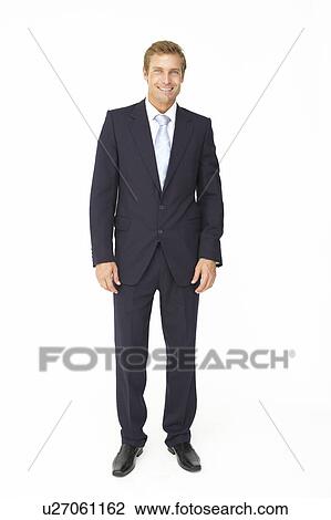 Stock Image - Portrait of business man in suit. Fotosearch