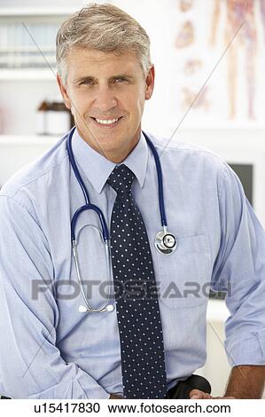 Stock Image - Portrait of doctor. Fotosearch
