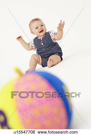 Portrait of happy baby View Large Photo Image Stock Photograph - Portrait of happy baby. Fotosearch