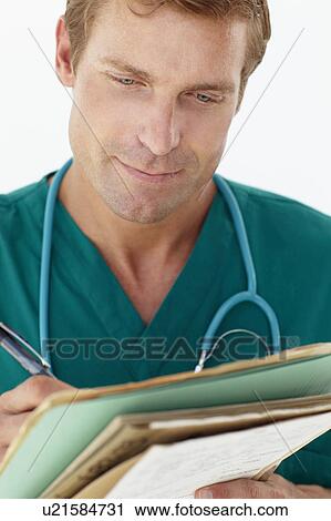 Stock Image - Portrait of medical professional. Fotosearch