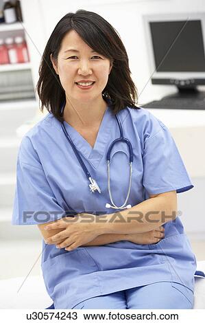 Stock Image - Portrait of medical professional. Fotosearch