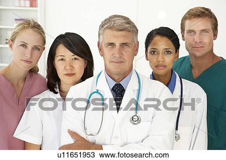 Stock Image - Portrait of medical professionals. Fotosearch