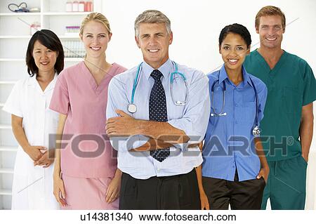 Stock Image - Portrait of medical professionals. Fotosearch