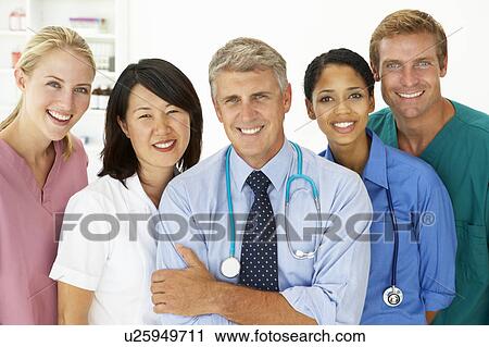 Stock Image - Portrait of medical professionals. Fotosearch