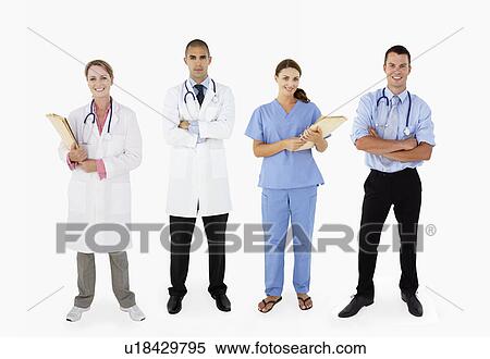 Stock Photography - Portrait Of Medical Staff In Studio. Fotosearch