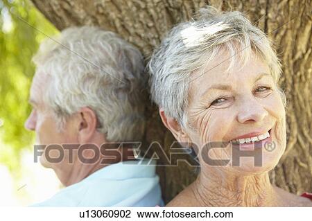 Stock Image - Portrait of senior couple. Fotosearch