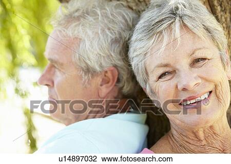 Stock Image - Portrait of senior couple. Fotosearch