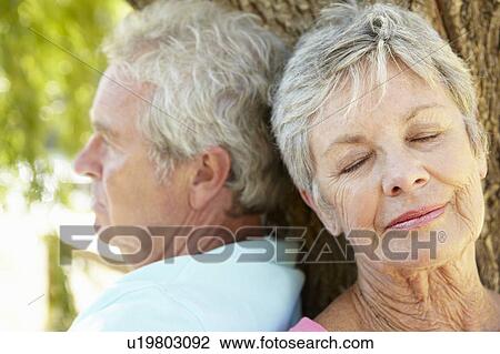 Stock Image - Portrait of senior couple. Fotosearch