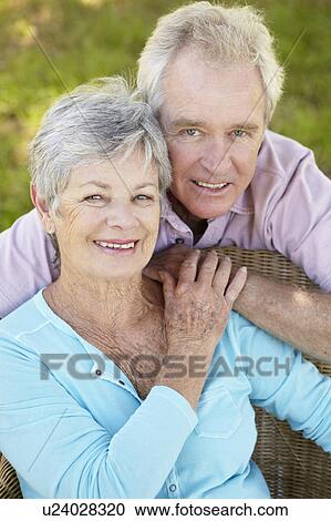 Stock Image - Portrait of senior couple. Fotosearch
