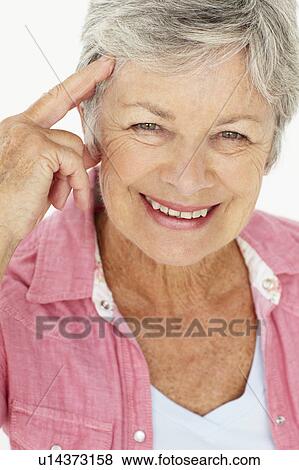 Stock Photo - Portrait of senior woman. Fotosearch