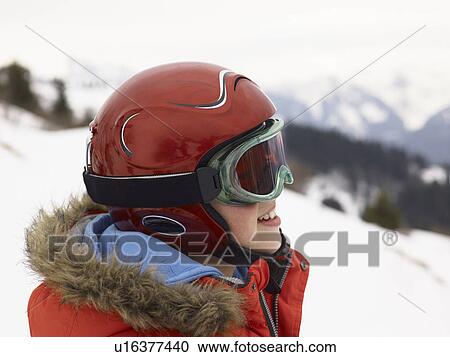 Pre-teen Boy On Ski Vacation View Large Photo Image Stock Image - Pre-teen Boy On Ski Vacation. Fotosearch