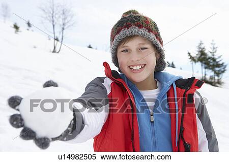 Pre-teen Boy On Winter Vacation View Large Photo Image Stock Photography - Pre-teen Boy On Winter Vacation. Fotosearch
