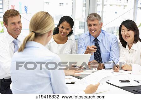 Recruitment office meeting View Large Photo Image Stock Image - Recruitment office meeting. Fotosearch