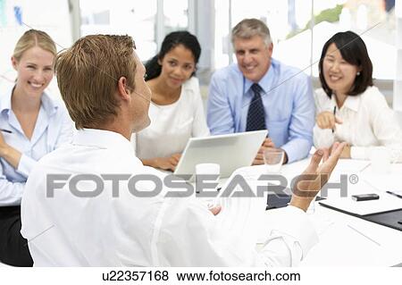 Stock Photo - Recruitment office meeting. Fotosearch