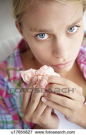 Stock Photo - Sad teenage girl. Fotosearch