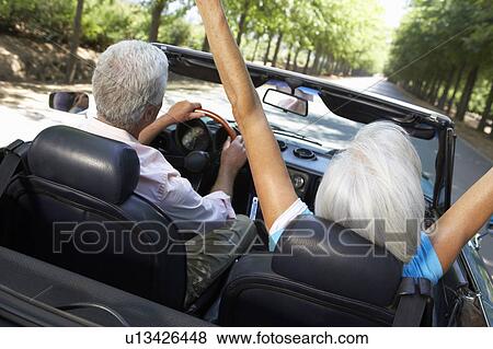 Senior couple in sports car View Large Photo Image Stock Photo - Senior couple in sports car. Fotosearch