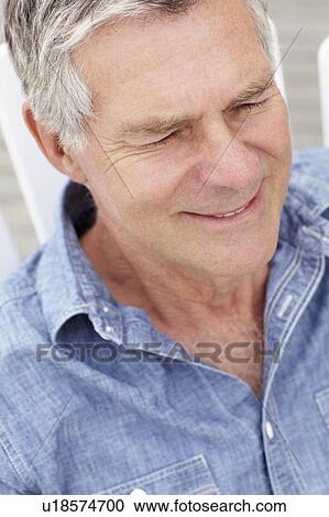 Stock Image - Senior man head and shoulders. Fotosearch