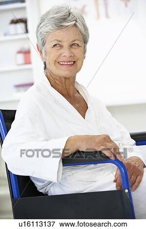 Stock Photo - Senior woman patient. Fotosearch