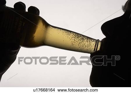 Silhouette man drinking beer View Large Photo Image Picture - Silhouette man drinking beer. Fotosearch