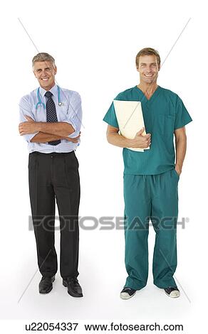 Two male medical professionals View Large Photo Image Stock Photo - Two male medical professionals. Fotosearch