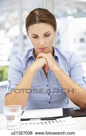 Unhappy businesswoman View Large Photo Image Stock Photo - Unhappy businesswoman. Fotosearch
