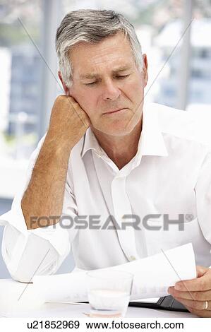 Stock Photo - Unhappy senior businessman. Fotosearch