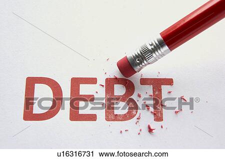 Stock Image - Wiping out debt. Fotosearch