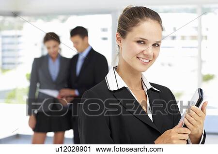 Stock Image - Young businesswoman. Fotosearch