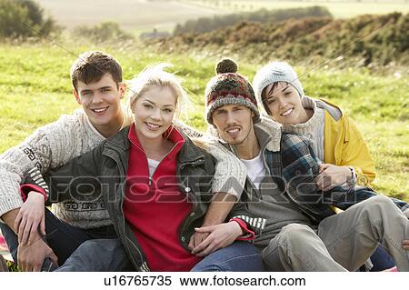 Young couples in the country View Large Photo Image Stock Photography - Young couples in the country. Fotosearch