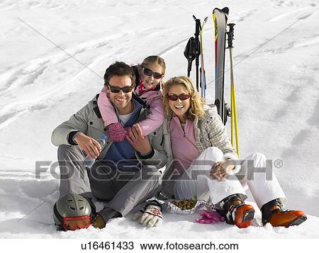 Young Family On Ski Vacation View Large Photo Image Stock Image - Young Family On Ski Vacation. Fotosearch