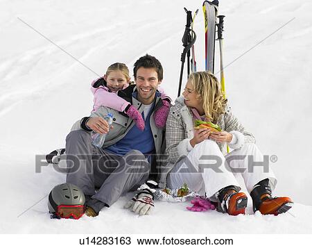 Young Family With Picnic On Ski Vacation View Large Photo Image Stock Image - Young Family With Picnic On Ski Vacation. Fotosearch
