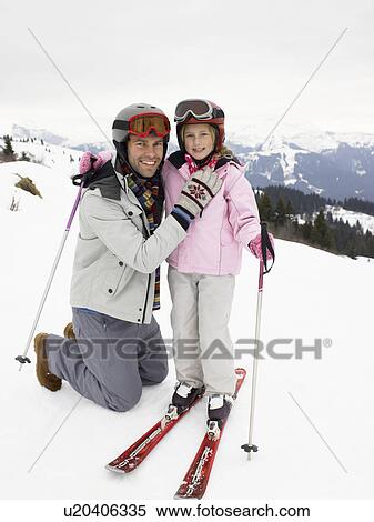 Young Father And Daughter On Ski Vacation View Large Photo Image Stock Photography - Young Father And Daughter On Ski Vacation. Fotosearch