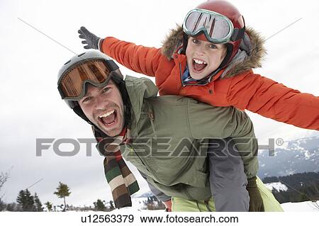 Young Father And Son On Winter Vacation View Large Photo Image Stock Photo - Young Father And Son On Winter Vacation. Fotosearch