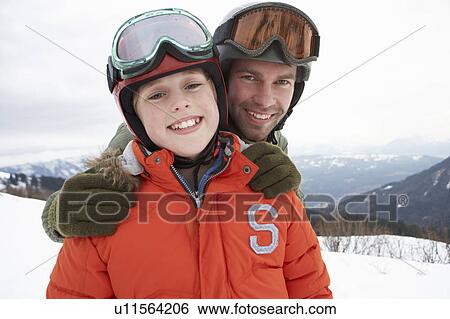 Young Father And Son On Winter Vacation View Large Photo Image Stock Photograph - Young Father And Son On Winter Vacation. Fotosearch