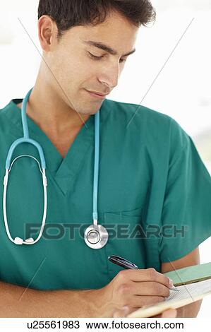 Stock Image - Young male doctor. Fotosearch