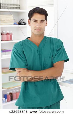 Stock Photo - Young male doctor. Fotosearch