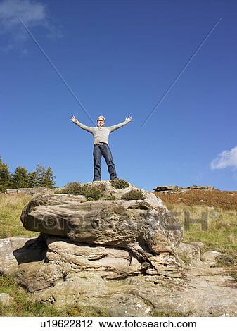 Stock Image - Young man in the country. Fotosearch