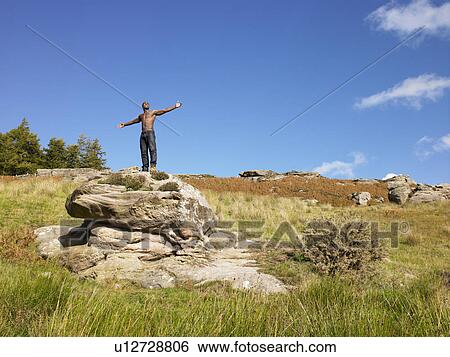 Stock Photograph - Young man in the country. Fotosearch
