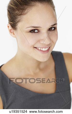 Picture - Young woman head and shoulders. Fotosearch