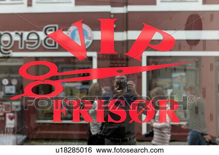 Barber shop sign on window, Bergen, Norway View Large Photo Image Stock Photograph - Barber shop sign on window, Bergen, Norway. Fotosearch