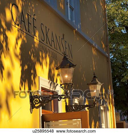 Stock Photo - Cafe Skansen, Oslo, Norway. Fotosearch
