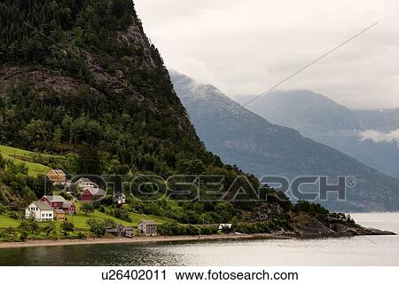 Houses at coast, Hardanger, Hardangerfjord, Hardangervidda, Hardanger, Norway View Large Photo Image Stock Image - Houses at coast, Hardanger, Hardangerfjord, Hardangervidda, Hardanger, Norway. Fotosearch