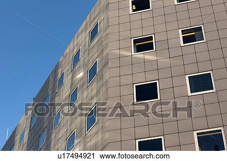 Stock Image - Low angle view of a building, Oslo, Norway. Fotosearch