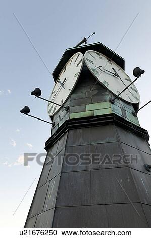Low angle view of a clock tower at Oslo Harbor, Oslo, Norway View Large Photo Image Stock Image - Low angle view of a clock tower at Oslo Harbor, Oslo, Norway. Fotosearch