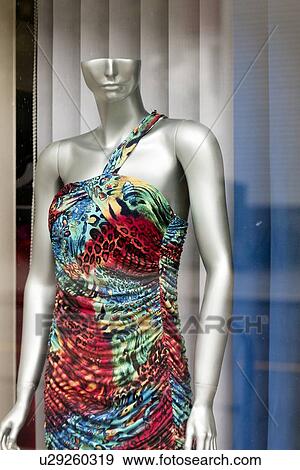 Stock Photo - Mannequin in Window Display, Bergen, Norway. Fotosearch